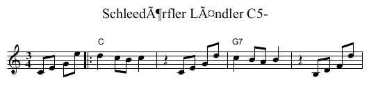 SchleedÃ¶rfler LÃ¤ndler C5- - staff notation
