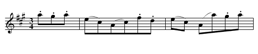 Schleinige Taenze in A, nr. 4 - staff notation