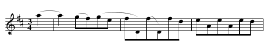 Schleinige Taenze in D, nr.  12 - staff notation