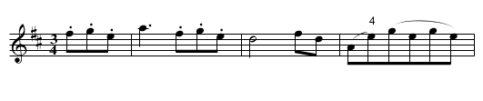 Schleinige Taenze in D, nr.  18 - staff notation