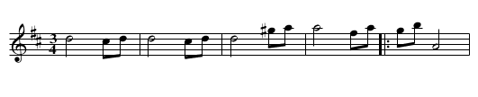 Schleinige Taenze in D, nr. 1 - staff notation