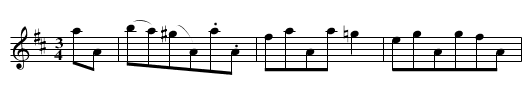 Schleinige Taenze in D, nr. 8 - staff notation