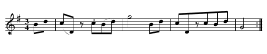 Schleinige Taenze in G, nr. 20 - staff notation