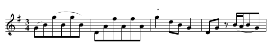 Schleinige Taenze in G, nr. 26 - staff notation
