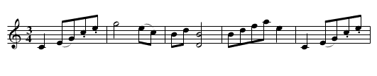 Schleiniger Tanz, in C nr.4 - staff notation