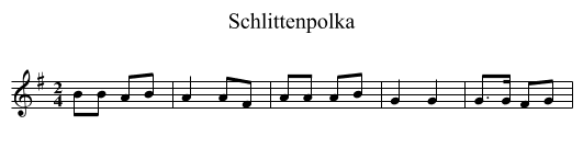 Schlittenpolka - staff notation
