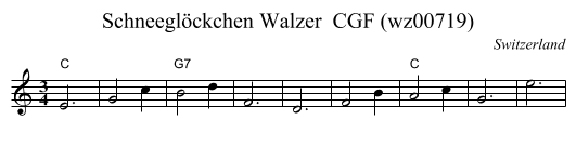 Schneeglöckchen Walzer  CGF (wz00719) - staff notation