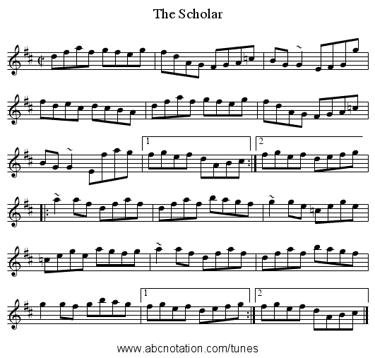 Scholar, The - staff notation