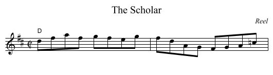 Scholar, The - staff notation