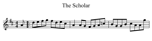Scholar, The  - staff notation