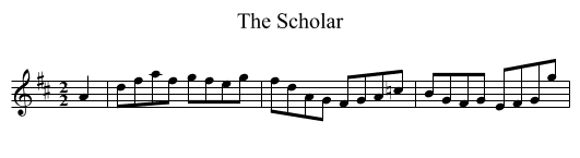 Scholar, The  - staff notation