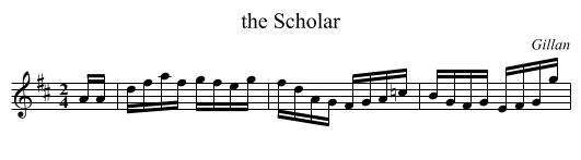 Scholar, the  - staff notation
