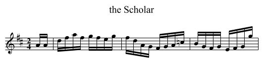Scholar, the  - staff notation