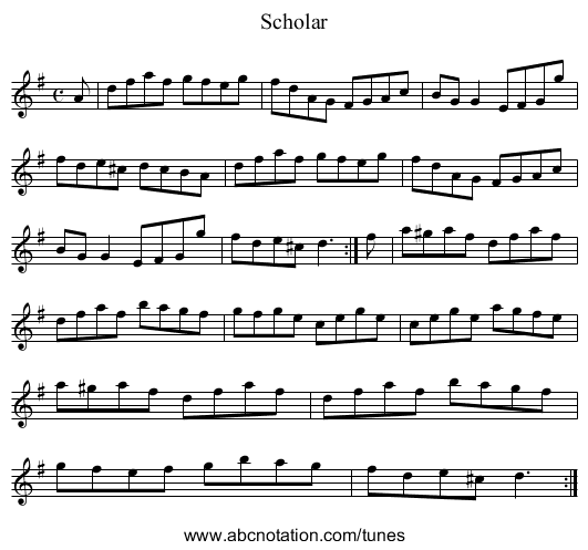 Scholar - staff notation