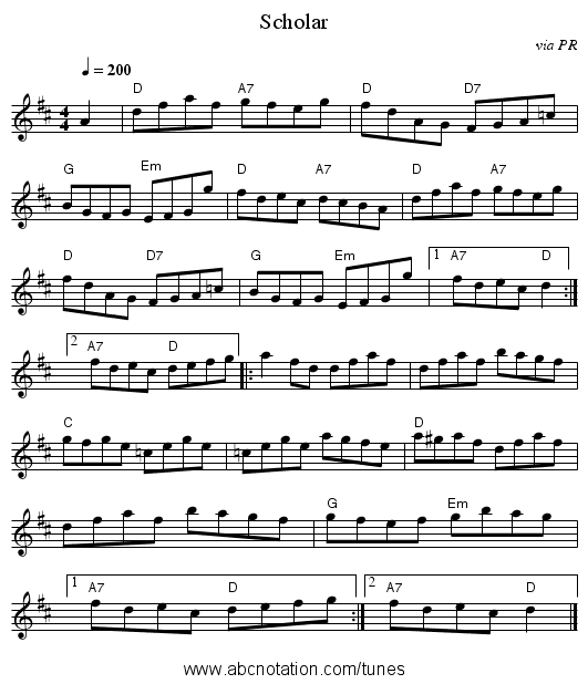 Scholar - staff notation