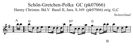 Schön-Gretchen-Polka  GC (pk07066) - staff notation