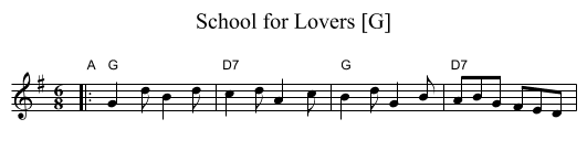 School for Lovers [G] - staff notation