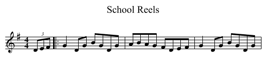 School Reels - staff notation