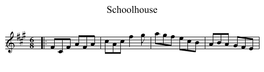 Schoolhouse - staff notation