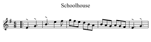 Schoolhouse - staff notation