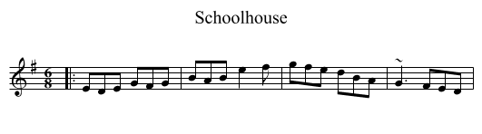 Schoolhouse - staff notation
