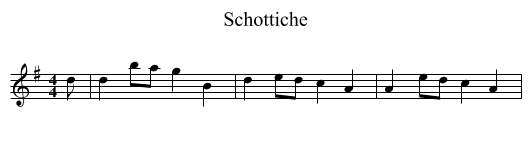 Schottiche - staff notation