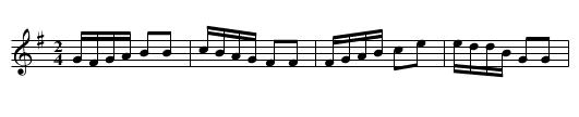 Schottis efter Johan Dahl - staff notation