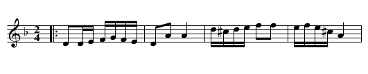 Schottis från Haverö - staff notation