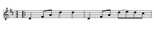 Schottis fr&aring;n Idre - staff notation