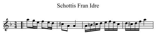Schottis Fran Idre - staff notation