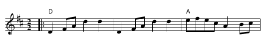 Schottis fran Idre - staff notation