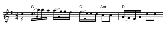 Schottis från Kall - staff notation