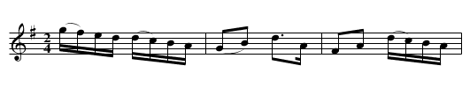 Schottis från Skeda - staff notation