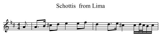 Schottis  from Lima - staff notation