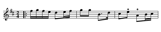 Schottis i D-dur - staff notation