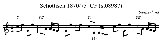 Schottisch 1870/75  CF (st08987) - staff notation