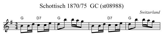 Schottisch 1870/75  GC (st08988) - staff notation