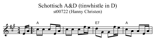Schottisch A&D (tinwhistle in D) - staff notation