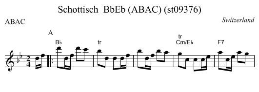 Schottisch  BbEb (ABAC) (st09376) - staff notation