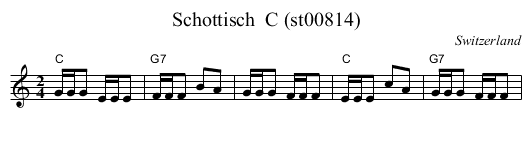 Schottisch  C (st00814) - staff notation
