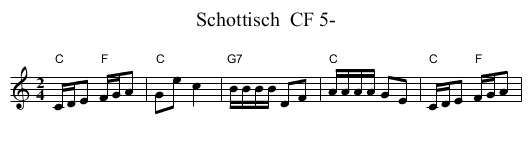Schottisch  CF 5- - staff notation