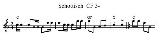 Schottisch  CF 5- - staff notation