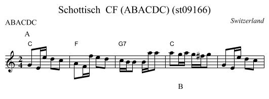 Schottisch  CF (ABACDC) (st09166) - staff notation