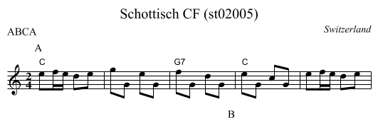 Schottisch CF (st02005) - staff notation