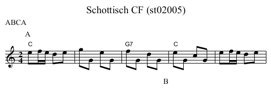 Schottisch CF (st02005) - staff notation