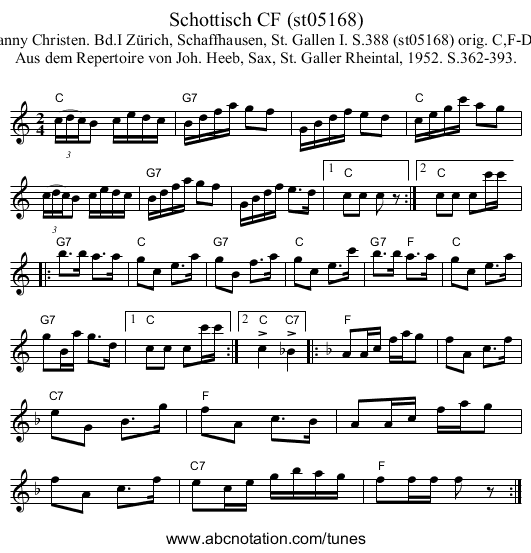Schottisch CF (st05168) - staff notation