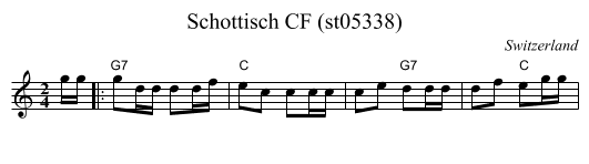 Schottisch CF (st05338) - staff notation