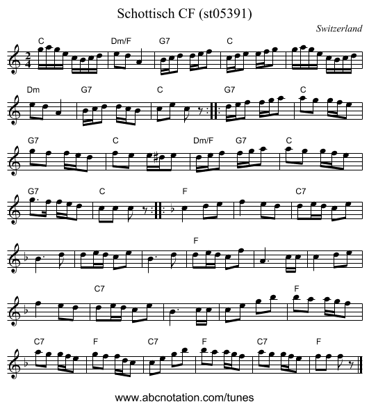 Schottisch CF (st05391) - staff notation