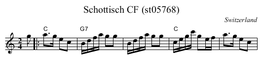 Schottisch CF (st05768) - staff notation