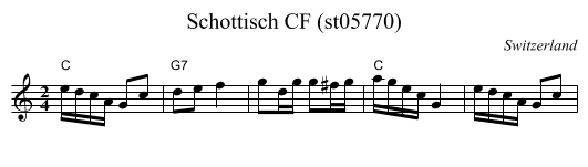 Schottisch CF (st05770) - staff notation